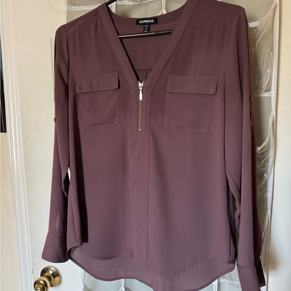 Express Women's Dusty Purple Blouse